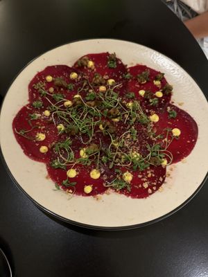 Beetroot carpaccio   at roots in Porto