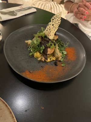 Scallopes & OKRA  at roots in Porto