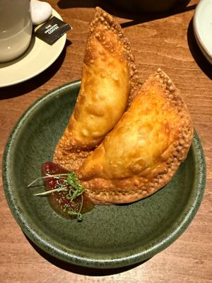 Palm Heart Pastry with Kimchi at roots in Porto