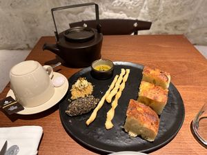 Bread, Olive Oil, Pate at roots in Porto