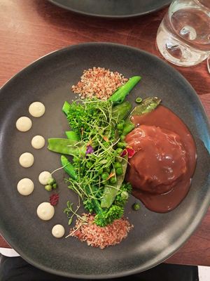 Mushroom, greens and gravy at roots in Porto