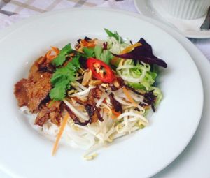 Refreshing asian noodle salad  at Estrella in Prague