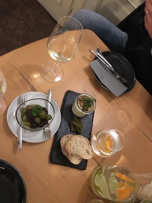 Truffle paté a olivy - dokonale!! :-) Delicius :-) at Estrella in Prague