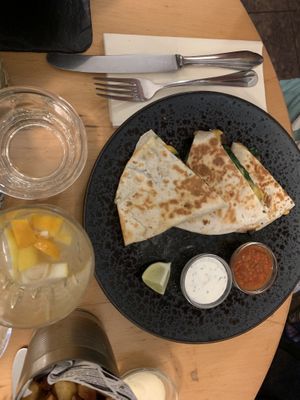 quesadilla at Estrella in Prague