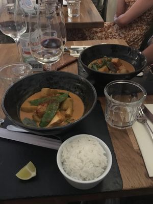 Vegan massaman curry  at Estrella in Prague