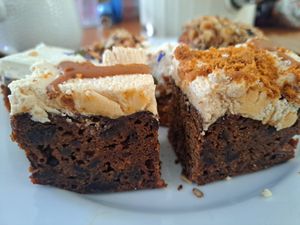 Sticky toffee biscoff cake (cut in half) at Yonder   in Keswick