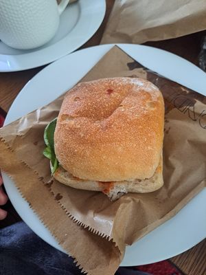 Avocado, sundried tomato and salad roll at Yonder   in Keswick