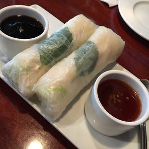 fresh rolls with dipping sauce at Zen Bistro in Daytona Beach