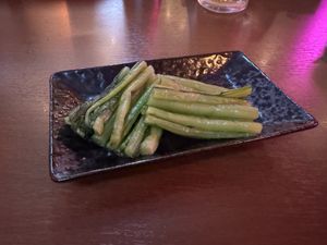 Home made pickled veges  at The original Shinshu gyoza Tsukumo Yokocho - 元祖信州餃子 ツクモ横丁 in Nagano