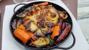 Sarten de verduras at El Palaciu Pintu in Cangas De Onis