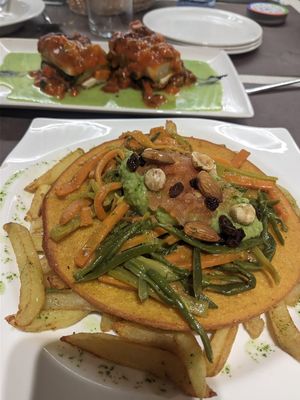 Torto con veg at El Palaciu Pintu in Cangas De Onis