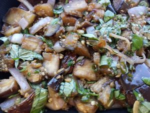 Spicy Thai Eggplant at Little Green Forks in Duarte