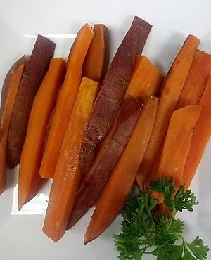 Sweet Potato Fries at Little Green Forks in Duarte