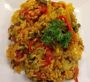 Paella at Little Green Forks in Duarte