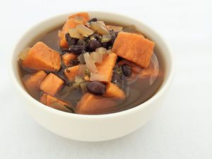 
Black Bean Sweet Potato Soup at Little Green Forks in Duarte