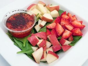 Spinach and Fruit Salad at Little Green Forks in Duarte
