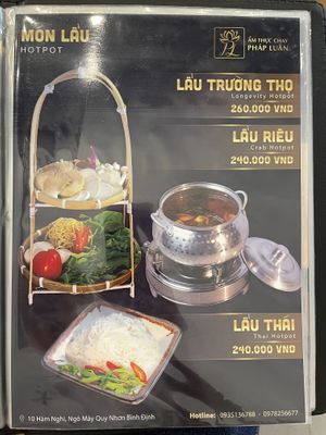 Menu page 4  at Pháp Luan in Qui Nhon
