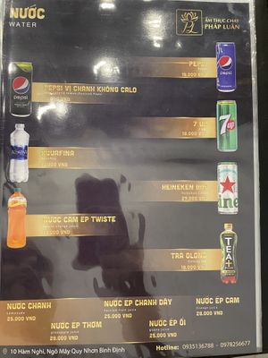 Menu page 12  at Pháp Luan in Qui Nhon