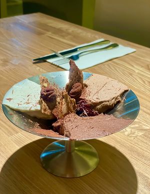 Chocolate Mousse with chips  at Monk's Butcher - Dosan in Seoul