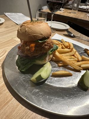 Chipotle Tofu Chicken Burger   at Monk's Butcher - Dosan in Seoul