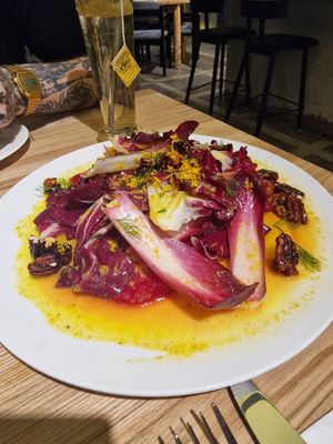 Salad for starters at Monk's Butcher - Dosan in Seoul
