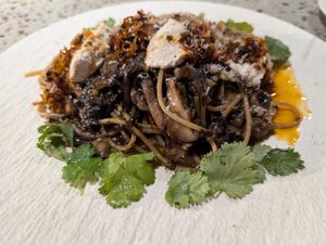 Spicy alio at Monk's Butcher - Dosan in Seoul