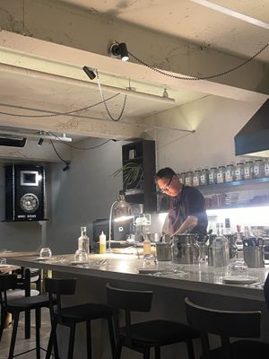 Open kitchen  at Monk's Butcher - Dosan in Seoul