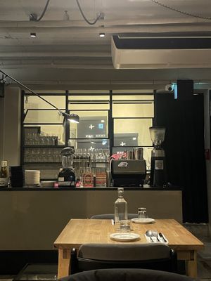 Bar area where your drinks are made  at Monk's Butcher - Dosan in Seoul