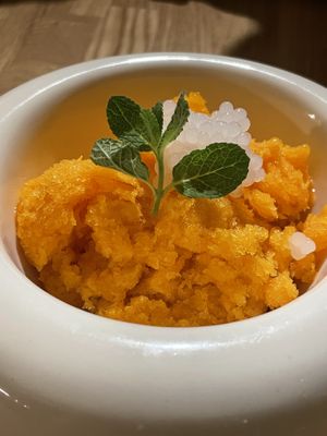 Persimmon sorbet    at Monk's Butcher - Dosan in Seoul