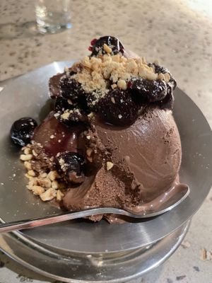 Chocolate & Cherry. I loved it   at Monk's Butcher - Dosan in Seoul