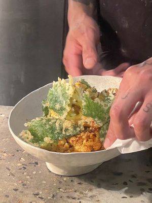 I love to seat on the bar so that I can see all other dishes get ready  at Monk's Butcher - Dosan in Seoul