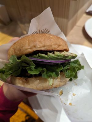 Teriyaki Avocado Burger at Earthful Cafe Tokyo in Tokyo