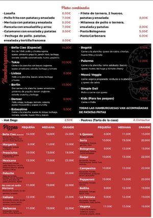 Carta  at Bella Ciao in Ourense