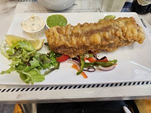 Vegan fish at Fishoria Fish and Chips in London
