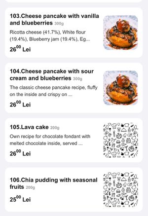 Some sweets  at La Bottega Beer & Grill in Arad