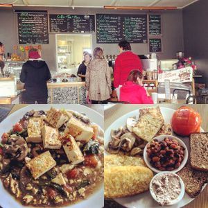 tofu stir fry and vegan breakfast  at Fine Fettle Cafe in Taupo