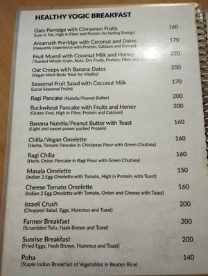  at Wheatgrass Cafe in Rishikesh