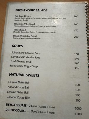  at Wheatgrass Cafe in Rishikesh