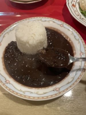Cuban black bean soup at Shango in Tokyo