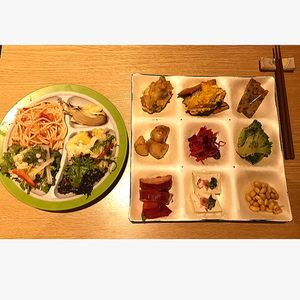 There’s little fishes mixed with the bean - so you may hv to take them out each by each. Or give up that dish. at Sai-Ji-Ki in Sapporo