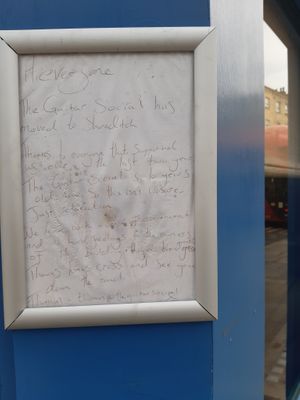 Guitar Social closed at Kings Cross  at The Guitar Social in North London