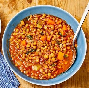 Sopa de Lentejas (Spanish Lentil Stew):
Aromatic Spanish seasoned lentils and tomatoes in a hearty stew. Dig in!! at Tiger Lily Ghost Bistro in Williamsport