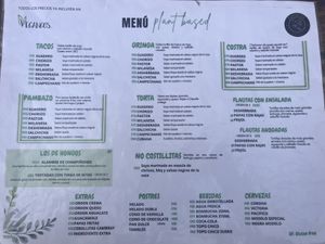 Menu April 2025  at Supercito y Tacos Veganos in Mexico City
