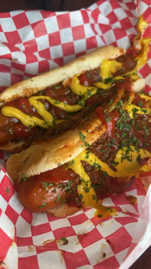 Carrot Hotdog 🌭   at More Vegan Cafe in Columbia