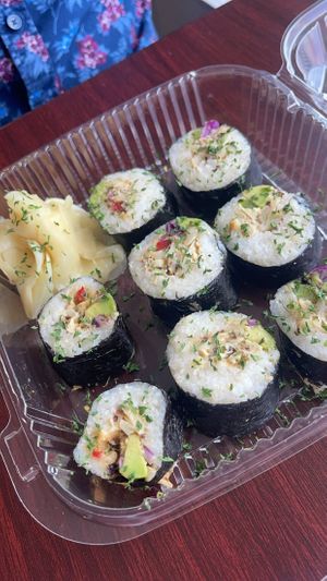 Vegan sushi   at More Vegan Cafe in Columbia
