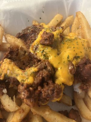 Chili cheeze fries  at More Vegan Cafe in Columbia