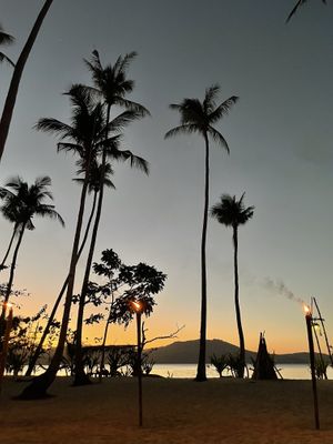 Evening view   at Dryft Darocotan Island in El Nido