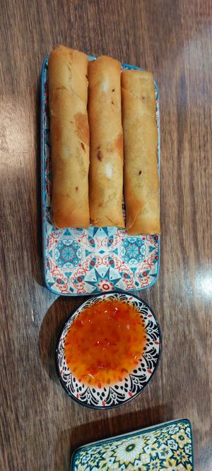 Vegan spring rolls at Bami Warrnambool in Warrnambool