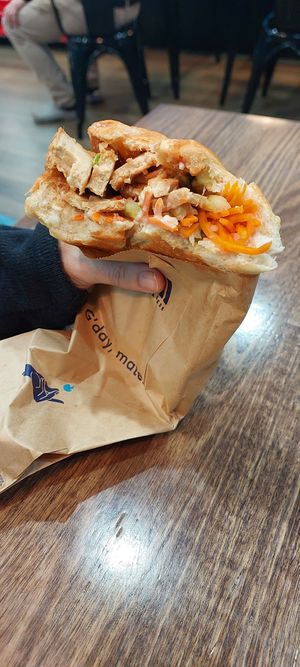 Inside the bahn mi at Bami Warrnambool in Warrnambool