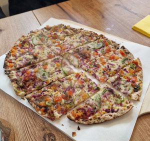 Vegan Flammkuchen at Fifty Fifty in Zofingen